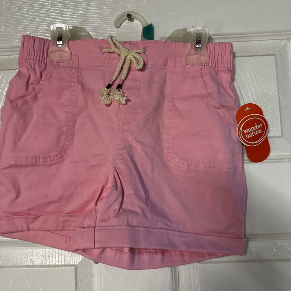 Wonder Nation High Waist Pink kids Shorts 2-pair